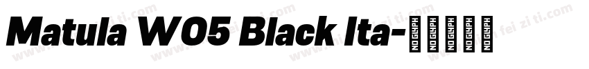 Matula W05 Black Ita字体转换